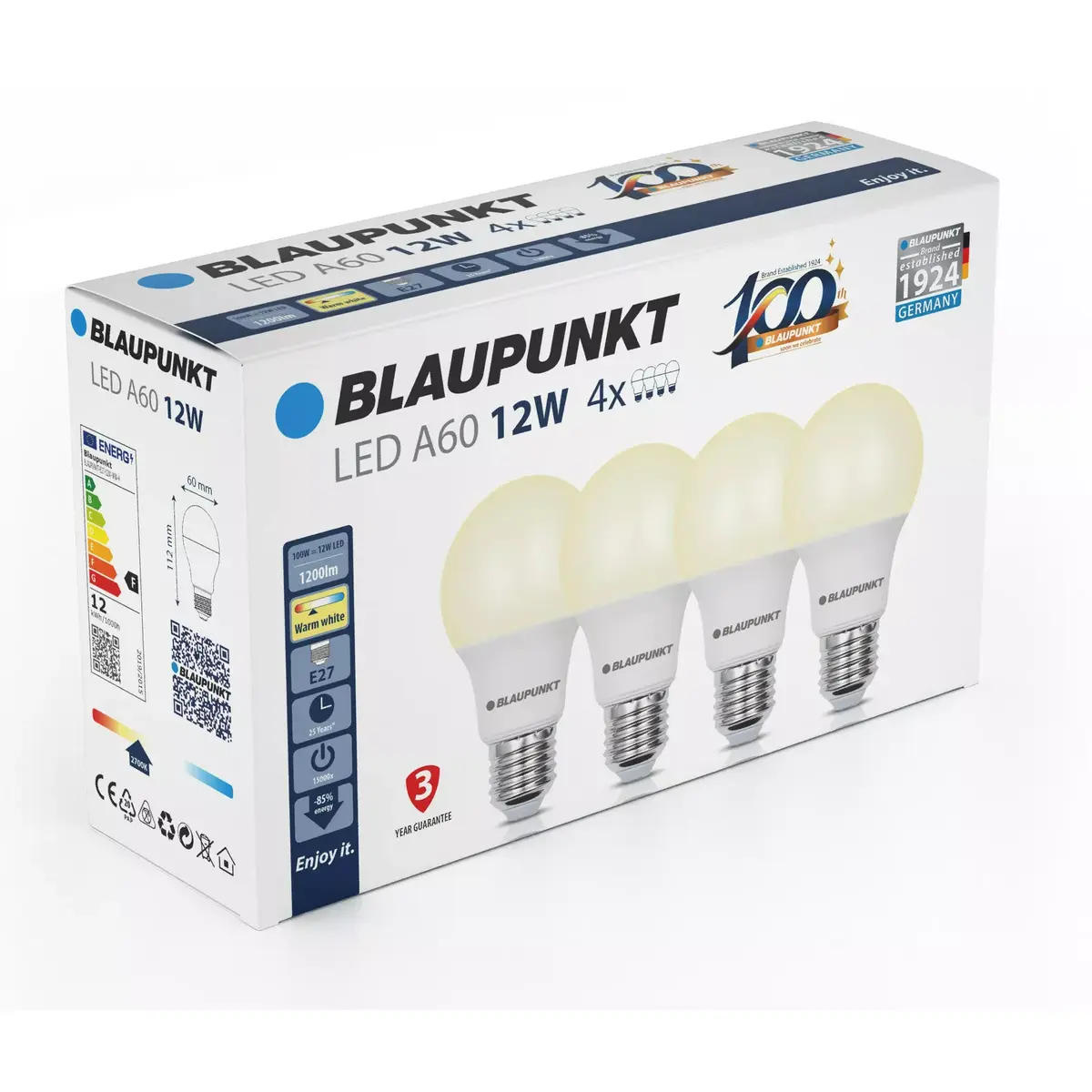 LED лампа BLAUPUNKT BLAUPUNKT-E27-12W-WW-4 12W Photo 2