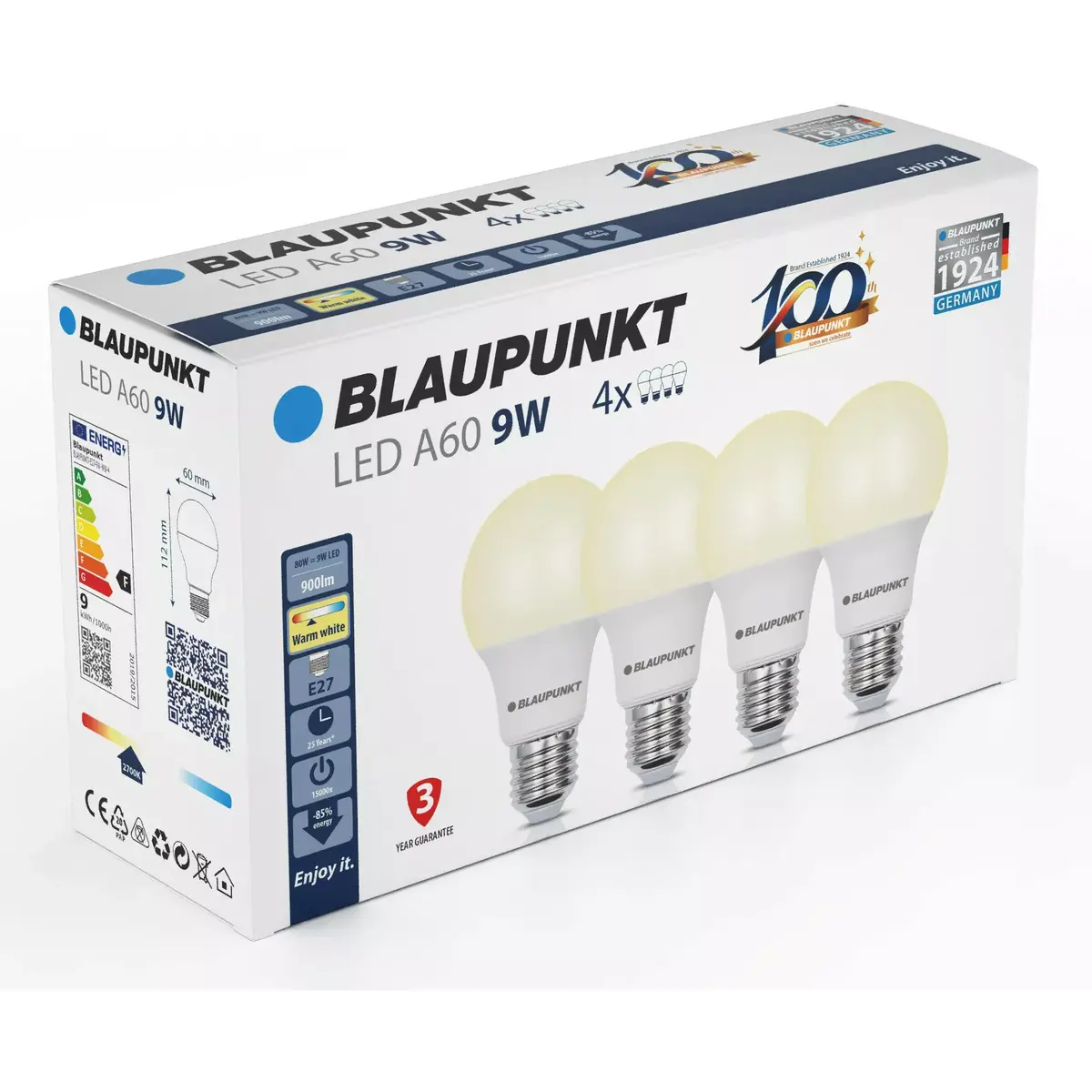 LED‑лампа BLAUPUNKT BLAUPUNKT-E27-9W-WW-4 Photo 2