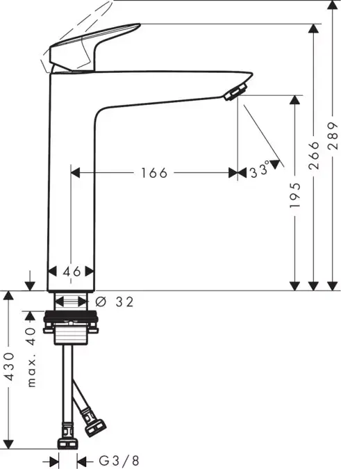 Смеситель для раковины Hansgrohe Logis 71091000 Photo 6