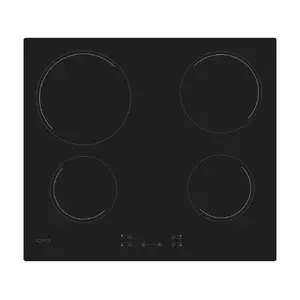 Built-in ceramic hob CANDY CH64CCB/4U2 — 4 zones, touch control, 59×52 cm, black