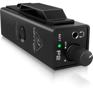 Portable 2-channel headphone amplifier Behringer P2 — compact personal amp for monitoring and practice