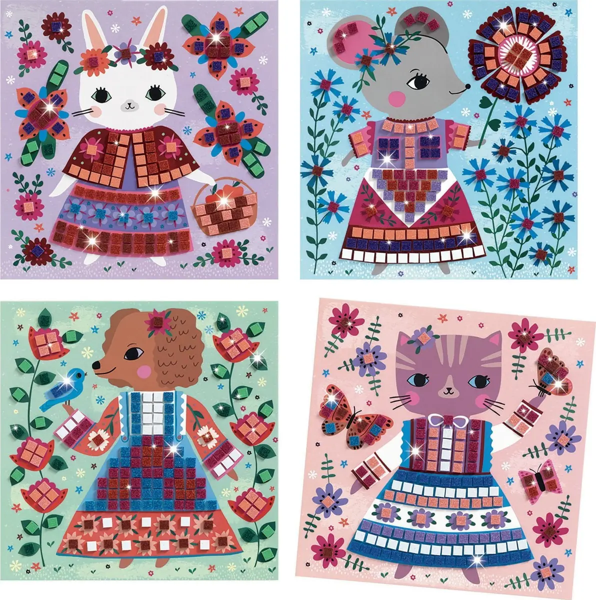 Bērnu radošs komplekts Djeco Lovely Pets Mosaic Kit Photo 4