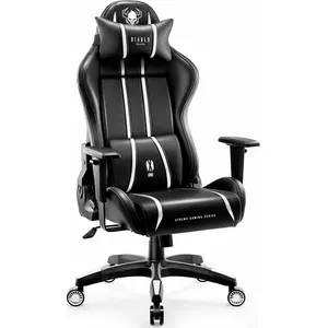 Spēļu krēsls Diablo Chairs X-One 2.0 King Size (847) melni‑balts ergonomisks
