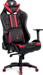 Spēļu krēsls Diablo Chairs X-Ray 2.0 King Size melns ar sarkaniem akcentiem, ergonomisks (modelis 832)