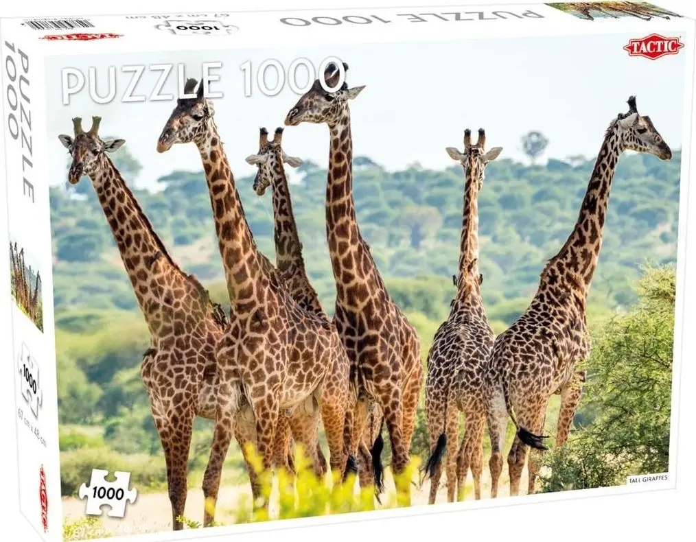 TACTIC Tactic Animals: Tall Giraffes 1000-Piece Puzzle Photo 2