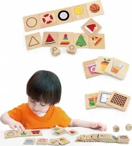 Wooden Learning Puzzle 37-piece – viga toys 44506 – matching shapes educational toy