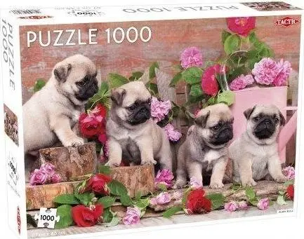Tactic Puppy Pugs 1000 Piece Jigsaw Puzzle Photo 2