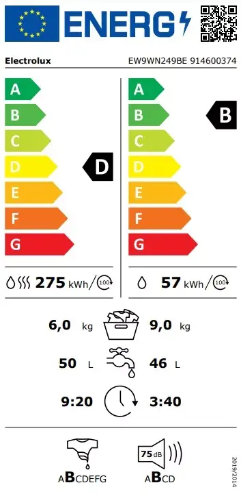Veļas žāvētājs Electrolux EW9WN249BE Photo 3