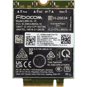 WWAN module HP XMM 7560 R+ LTE-Advanced Pro 7P993AA, WWAN wireless interface, black, 42×31×2 mm, 7 g