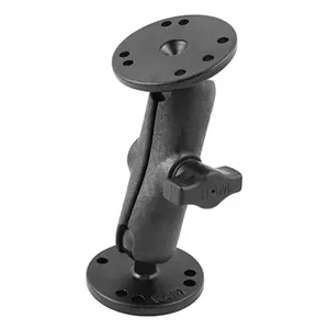 RAM Mounts Double Ball Mount RAM-B-101U-CIP1 with Composite Arm and Two 2.5-inch Round Metal Plates