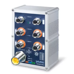 PLANET IGS-5227X-4P2T rūpnieciskais L2+ pārvaldāmais PoE komutators, 4 porti 10/100/1000T PoE+ un 2 porti 10/100/1000T, IP67 aizsardzības klase