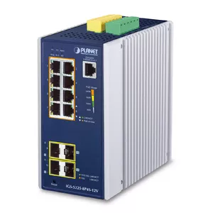 Managed Switch PLANET IGS-5225-8P4S-12V 8-Port GE PoE+ 2*1G SFP+ 2*2.5G SFP