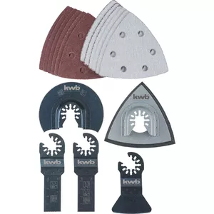 Набор лезвий kwb Universal kit 17 шт для алюминия бетона меди гипсокартона пластика листового металла дерева