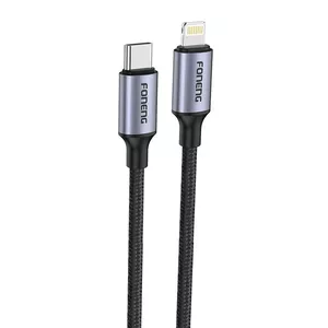 FONENG X95 USB-C to Lightning Braided Cable 20W 1.2m Gray