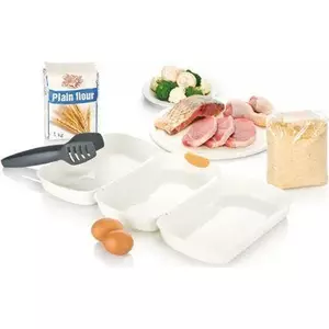 tescoma PRESTO kitchen product in graphite — breading/crumb coating set (KOMPLETDOPANIEROWANIAPRESTO)