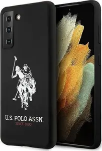 U.S. Polo Assn. Silicone Logo Protective Case for Samsung Galaxy S21+ G996, Black