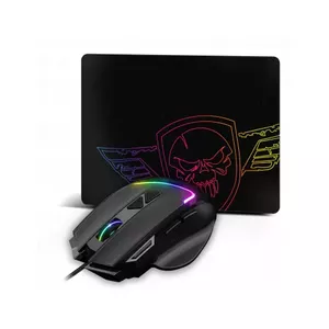 Gaming mouse and mousepad set Spirit of Gamer PRO-M3 RGB — wired gaming mouse with RGB lighting and matching black mousepad