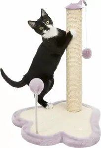 Cat scratching post Trixie Junior standing post 40×50×38 cm, lilac/natural