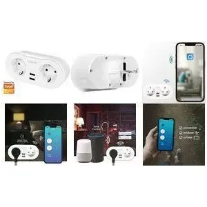 Wi‑Fi розетка LOGILINK SH0102, белая, 2 розетки