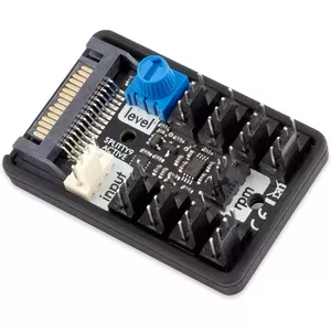 Fan controller Aqua-Computer 53283 — 4-pin connector, rated current 4.5 A, 57×39×16 mm
