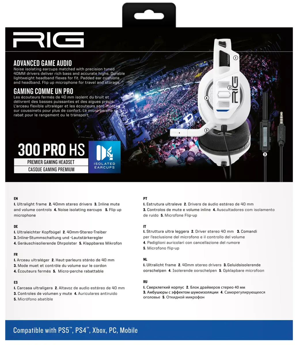 nacon RIG 300 PRO HS проводные игровые наушники Photo 7