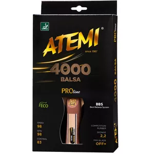 Ракетка для настольного тенниса Atemi 4000 Balsa R0648-AN анатомическая ручка легкая конструкция