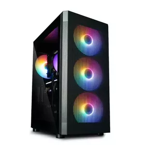 I4 TG ATX Mid Tower datora korpuss 4 ventilatori RGB