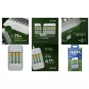 Battery charger Varta Eco Charger Pro Recycled 4x AA 2100mAh (model 56816)