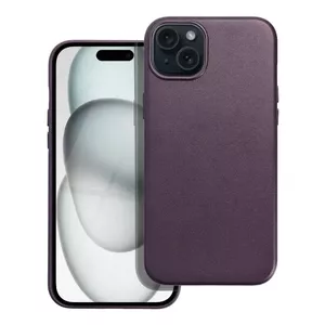 Кожаный Mag-чехол Riff RF-LEMAG-IP15PL-DVI для iPhone 15 Plus — тёмно-фиолетовый