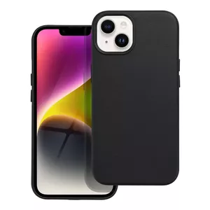 Riff Leather Mag Cover for Apple iPhone 15 Plus with Metal Buttons, Black