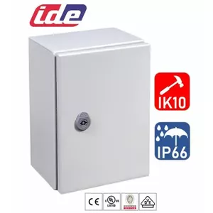 Metāla skapītis IDE ELECTRIC GN303020 ARGENTA 300×300×200 mm IK10 IP66 RAL7035