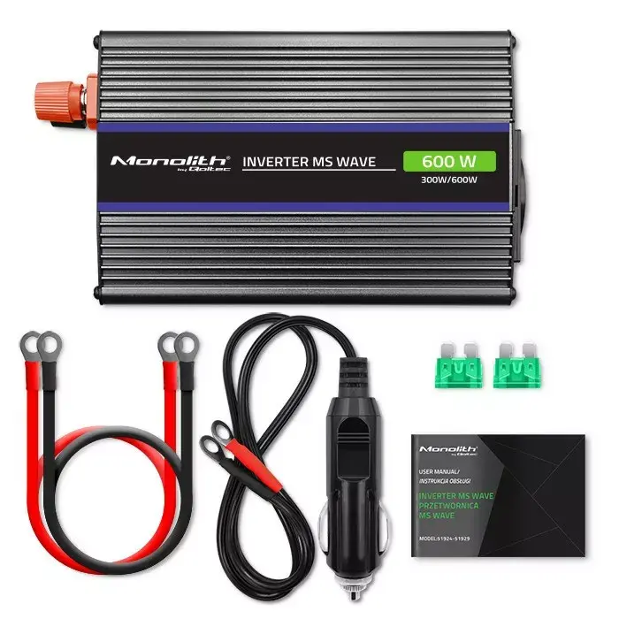 QOLTEC Monolith 600 MS Wave 12В→230В 600Вт инвертор Photo 4