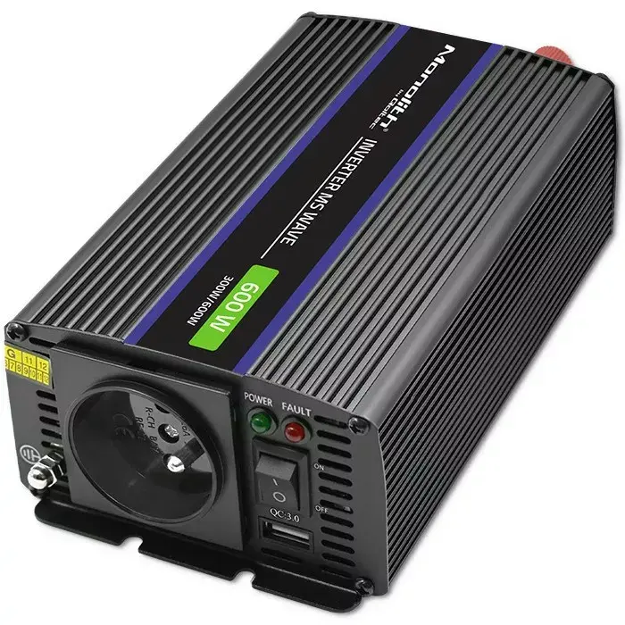 QOLTEC Monolith 600 MS Wave 12В→230В 600Вт инвертор Photo 10