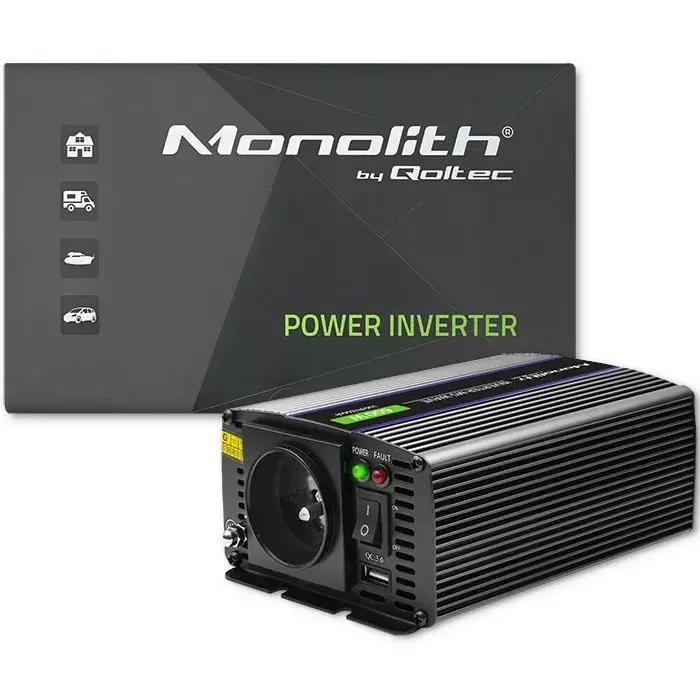 QOLTEC Monolith 600 MS Wave 12В→230В 600Вт инвертор Photo 11