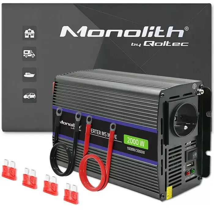Инвертор QOLTEC Monolith 2000 MS Wave 12V–230V Photo 2