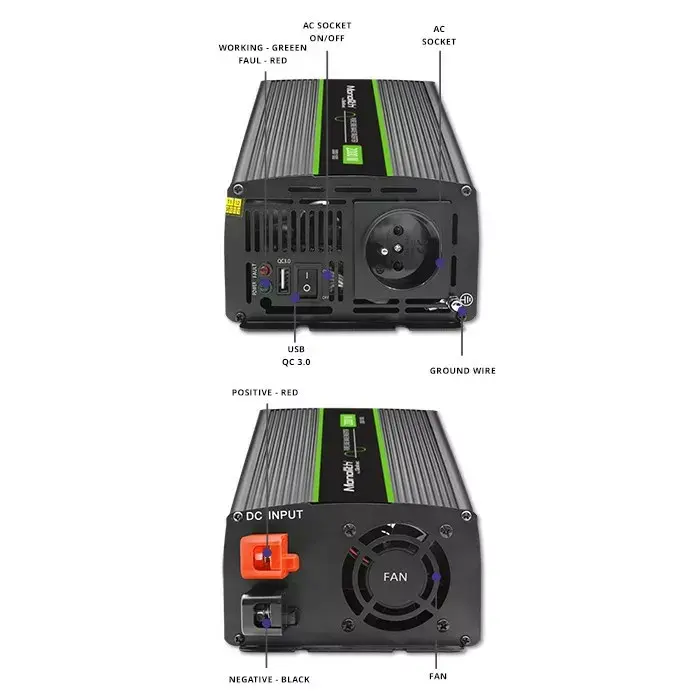 Инвертор QOLTEC Monolith 2000 MS Wave 12V–230V Photo 6