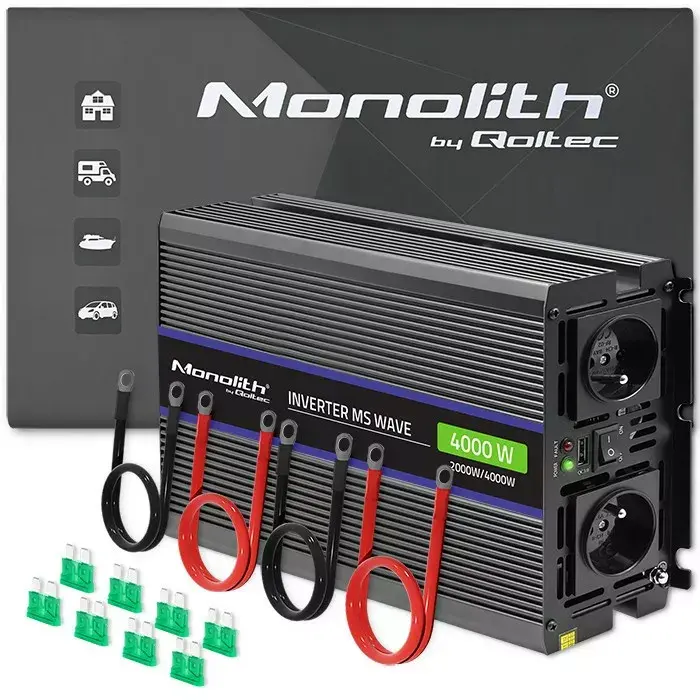 Inverter QOLTEC Monolith 4000 MS Wave 12V–230V Photo 2
