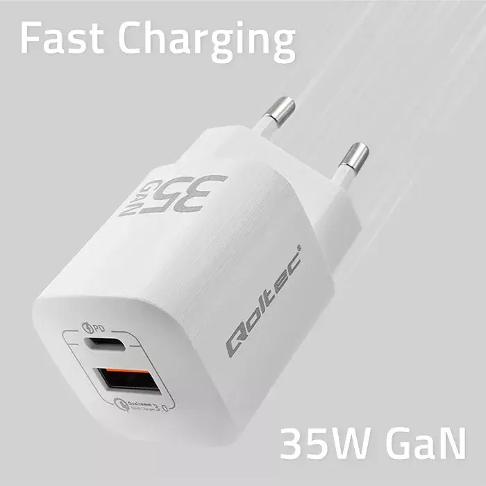 QOLTEC 50763 AC ātrlādētājs 35W Photo 4