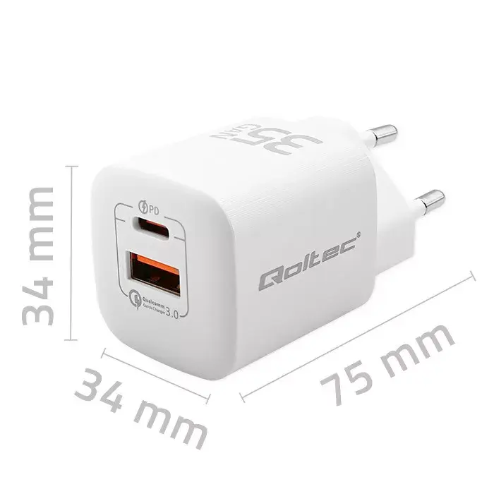 QOLTEC 50763 AC ātrlādētājs 35W Photo 7