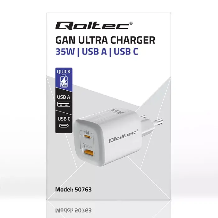 QOLTEC 50763 AC ātrlādētājs 35W Photo 8