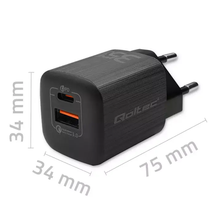 Зарядное QOLTEC 50764 USB-C PD 3.0 35 Вт Photo 7