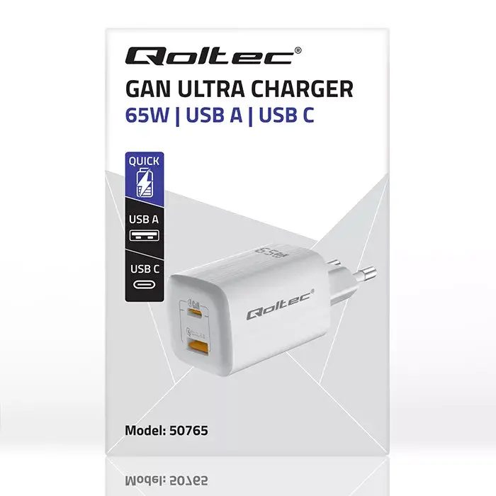 QOLTEC 50765 65 Вт быстрое зарядное USB‑C PD 3.0 Photo 8