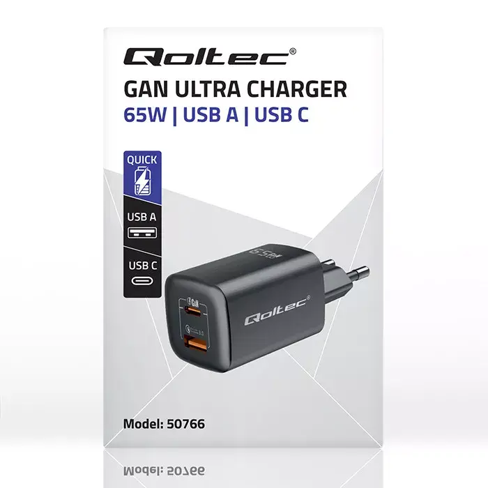 QOLTEC 50766 65W iekštelpu lādētājs Photo 8