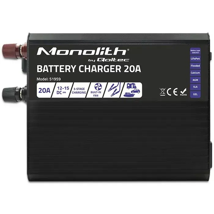 Зарядное устройство QOLTEC Monolith 20A 12V Photo 8