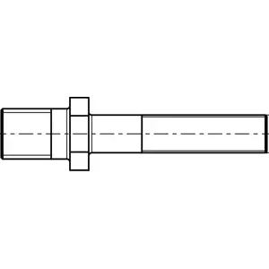 Threaded mandrel for GESIPA FireFox blind rivet nut tool, M10 thread for M6 rivet nuts