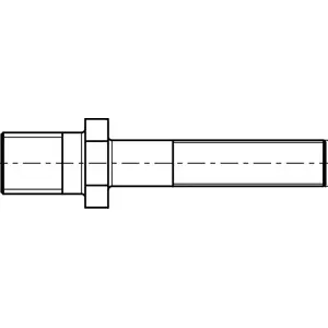 Threaded mandrel M12 for GESIPA FireFox blind rivet nut tool — for M6 rivet nuts