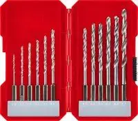 Drill bit set KWB 108810 — HSS 12-piece, quick-change shank