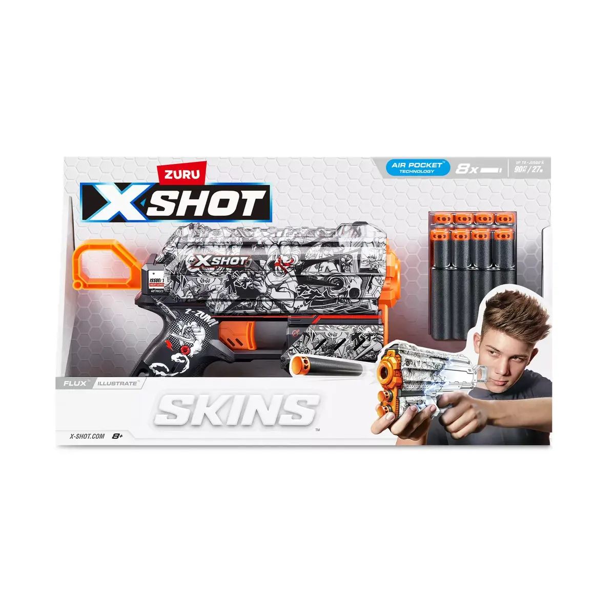 Игрушечный бластер ZURU XSHOT Skins Flux Dart Blaster Photo 2