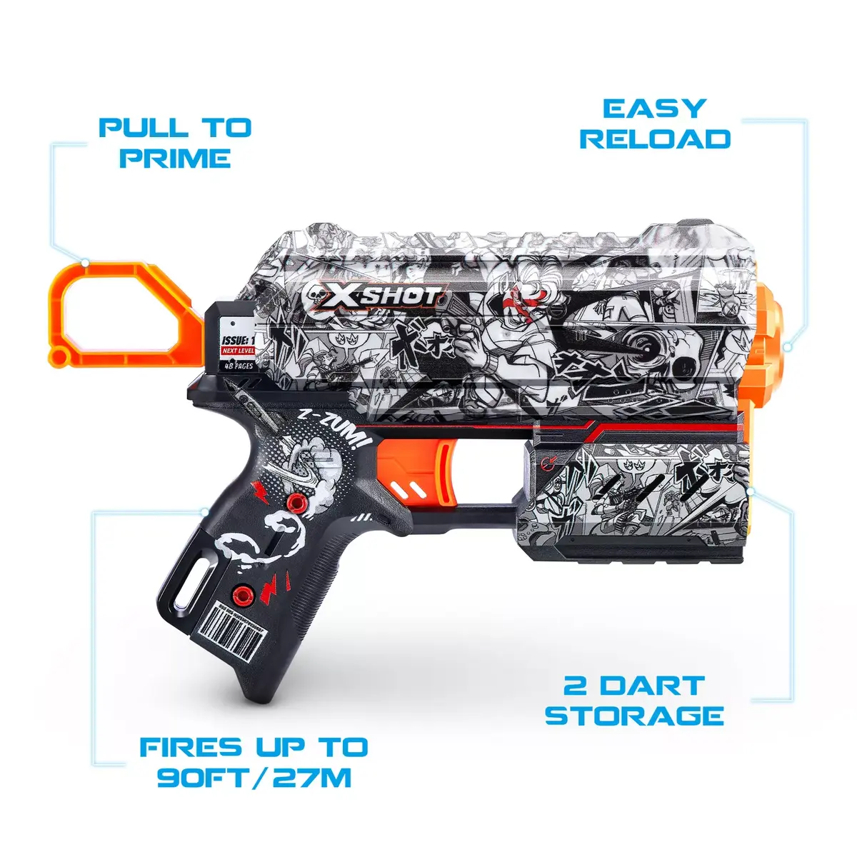 Игрушечный бластер ZURU XSHOT Skins Flux Dart Blaster Photo 7