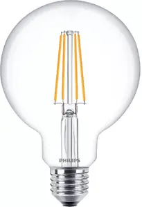 Philips Filament Kvēlspuldze Caurspīdīga 60W G93 E27 7W 806 lm Silti balta 2700K